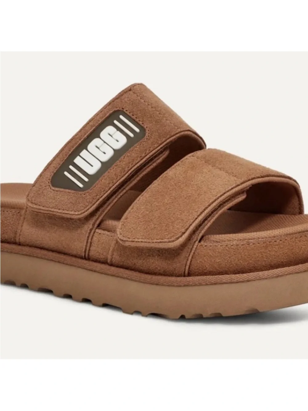 UGG Chestnut Suede Double-Strap Slide